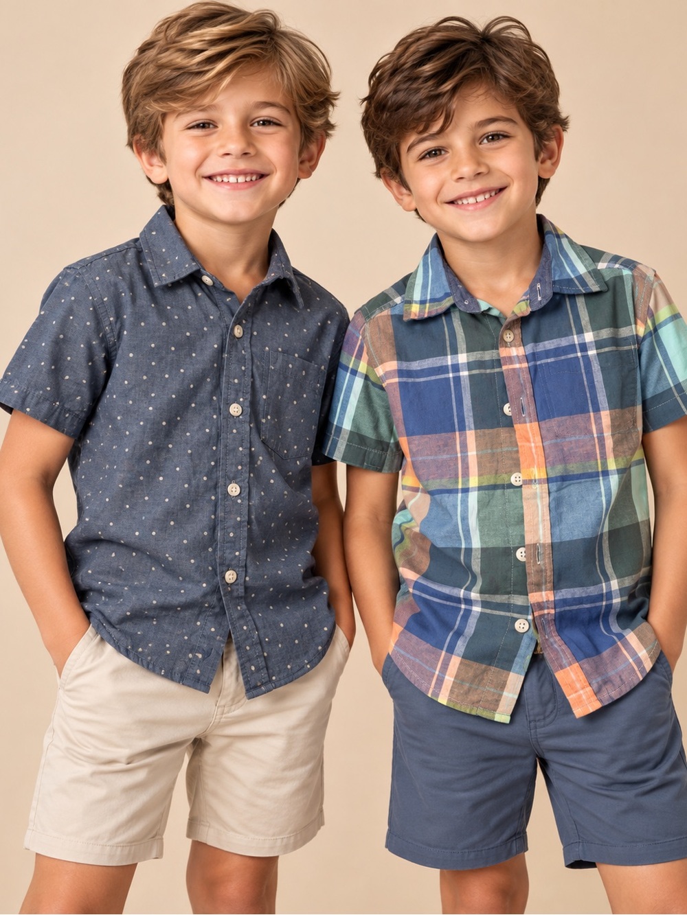 OshKosh B’gosh + Cat & Jack Boys 2-Piece Button-Up Shirt Bundle Size 4T